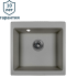 Мойка для кухни врезная Delinia 51x51 см глубина чаши 20 см кварц цвет серый шелк