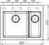 Мойка для кухни врезная Delinia 62x51 см глубина чаши 20 см кварц цвет серый шелк