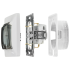 Розетка встраиваемая Systeme Electric Glossa с заземлением со шторками и крышкой цвет белый