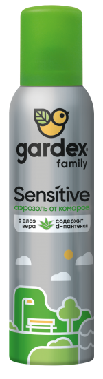 Средство для защиты от комаров Gardex Family Sensitive аэрозоль 150 мл