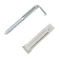 Крюк-шуруп L-образный 5.1x50 мм, нейлон 2 шт.