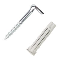 Крюк-шуруп L-образный 5.4x50 мм, нейлон 2 шт.