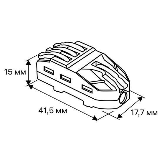 Клемма разветвительная Duwi 26665 4-проводная 4 мм 4 шт.