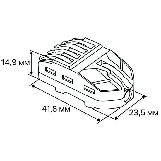 Клемма разветвительная Duwi 26666 5-проводная 4 мм 4 шт.