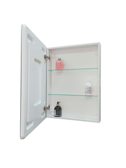 Шкаф зеркальный подвесной Flash с LED-подсветкой и подогревом 60x80 см цвет белый