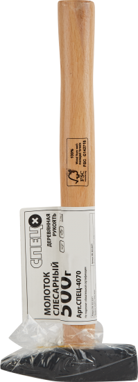 Молоток слесарный СПЕЦ 4070 деревянная рукоятка 500 г