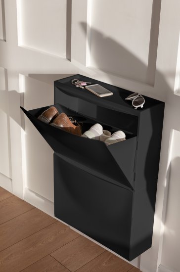 Обувница 51.2x38x18.5 см 1 полка полипропилен цвет черный