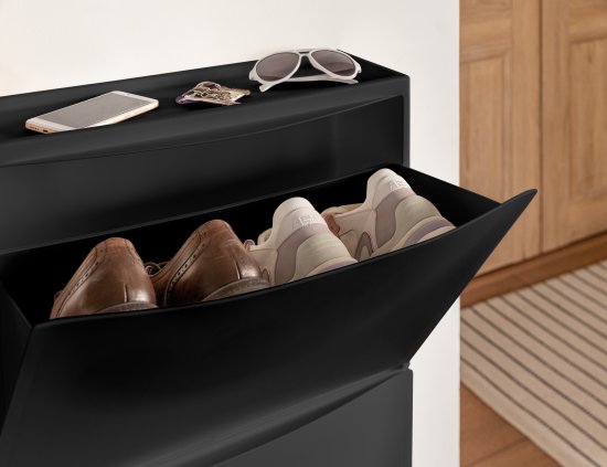 Обувница 51.2x38x18.5 см 1 полка полипропилен цвет черный