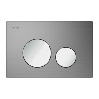 Клавиша смыва AM.PM Tech L I049052LM, пневматическая, пластик, цвет никель хром