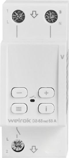 Реле напряжения Welrok D2-63 цвет красный