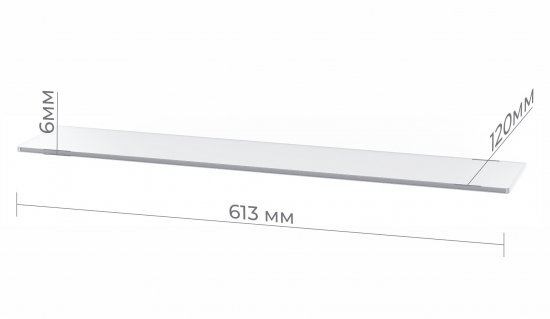 Полка для ванной Omega Glass NNSP8 12x61.2 см стекло