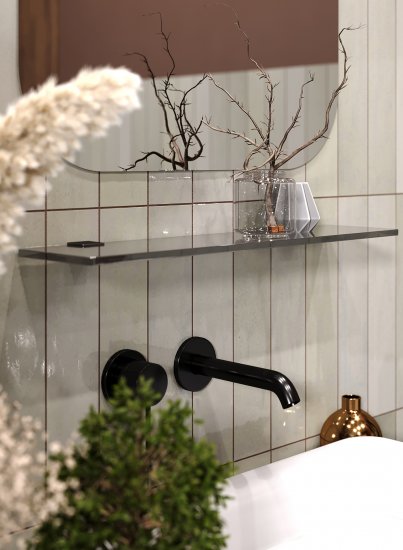 Полка для ванной Omega Glass NNSP6 12x41.2 см стекло