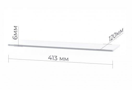 Полка для ванной Omega Glass NNSP6 12x41.2 см стекло