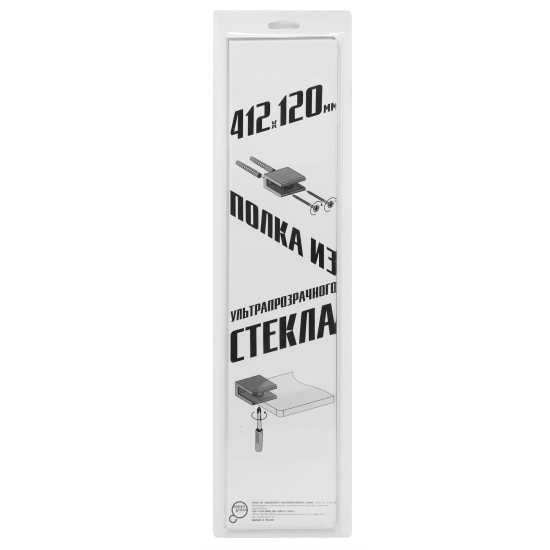 Полка для ванной Omega Glass NNSP6 12x41.2 см стекло