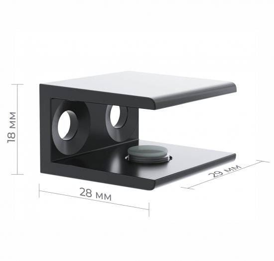 Держатель для полки Omega Glass NNP4 металл цвет черный матовый