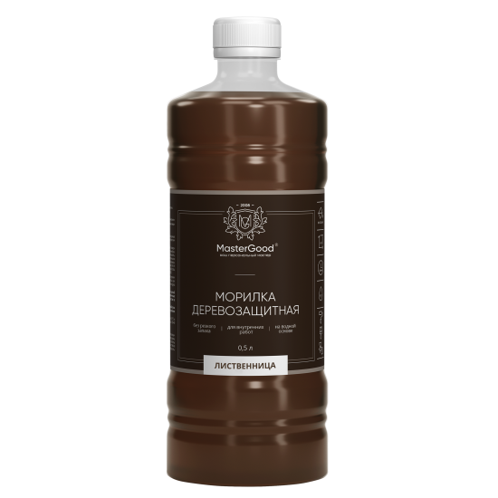 Морилка для дерева на водной основе Good Master 0.5 л цвет лиственница