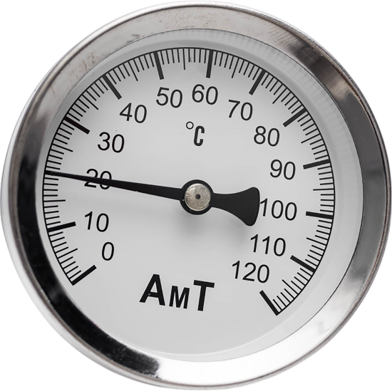 Термометр с гильзой 120 С шток 20 мм