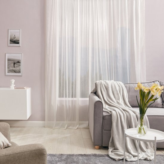 Тюль на ленте Рейн 300x260 см цвет золотистый