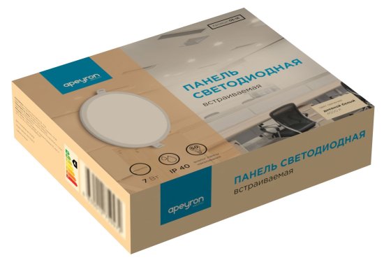 Светильник точечный светодиодный встраиваемый Apeyron 06-16 под отверстие 75 мм, 5.6 м², нейтральный белый свет, цвет белый