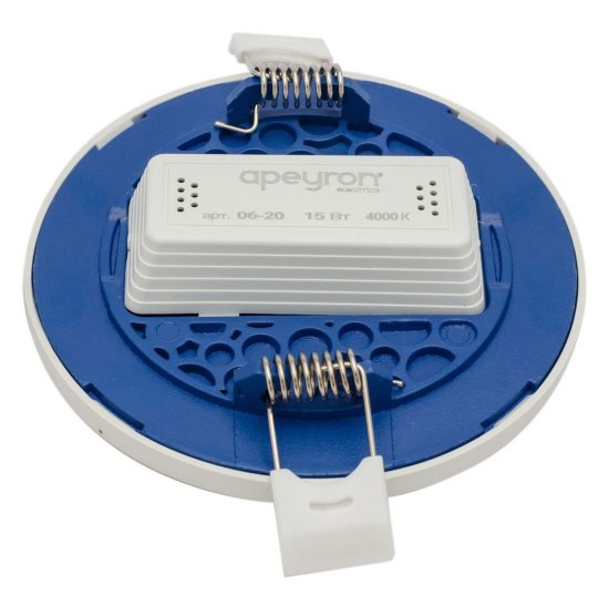Светильник точечный LED встраиваемый Apeyron 06-20 отверстие 129мм 12 м² нейтральный белый свет цвет белый