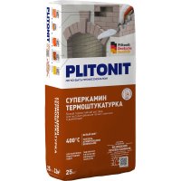 Термостойкий раствор для отделки печей и каминов PLITONIT СуперКамин