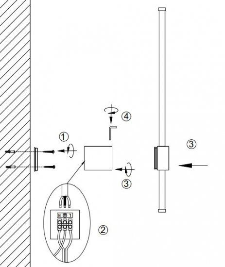 Настенный светильник светодиодный Freya «Макото» цвет черный
