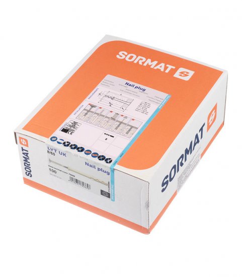 Дюбель-гвоздь Sormat 8x60 мм потайная манжета нейлон (100 шт.)