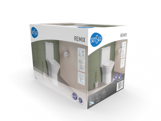 Унитаз-компакт Sensea Remix универсальный выпуск двойной слив
