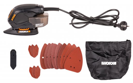 Дельташлифовальная машина сетевая Worx WT649, 65 Вт, 95x136 мм