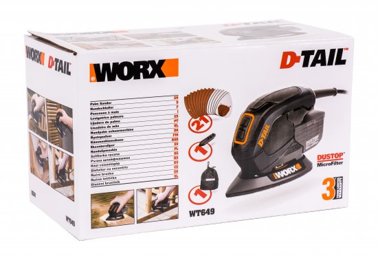 Дельташлифовальная машина сетевая Worx WT649, 65 Вт, 95x136 мм
