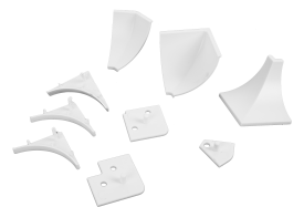 Заглушка для плинтуса ПВХ цвет белый 6 шт