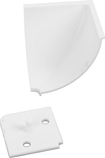 Заглушка для плинтуса ПВХ цвет белый 6 шт