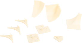 Заглушка для плинтуса ПВХ цвет ванильный 6 шт