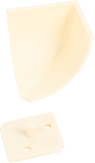 Заглушка для плинтуса ПВХ цвет ванильный 6 шт