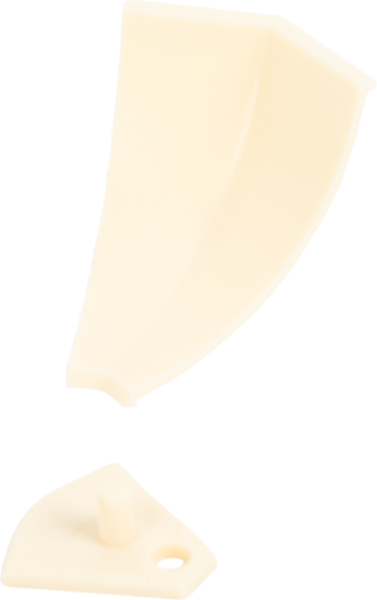 Заглушка для плинтуса ПВХ цвет ванильный 6 шт