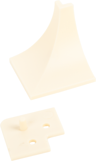 Заглушка для плинтуса ПВХ цвет ванильный 6 шт