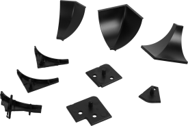 Заглушка для плинтуса ПВХ цвет чёрный 6 шт