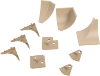 Заглушка для плинтуса ПВХ цвет коричневый 6 шт