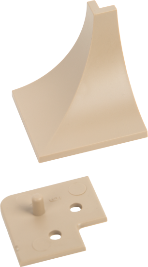 Заглушка для плинтуса ПВХ цвет коричневый 6 шт