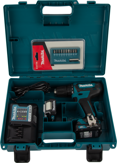 Дрель-шуруповерт аккумуляторная Makita DF333DAX13, 12 В Li-Ion 2x2 Ач