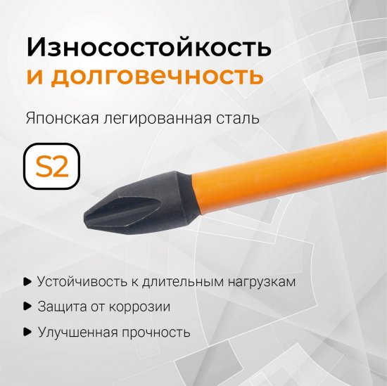 Бита ударная магнитная Rage 554127 PH2x70 мм, 5 шт.