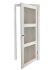 Дверь межкомнатная со стеклом Адажио 90x200 см Hardflex белый с замком и петлями