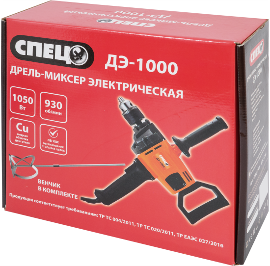 Дрель-миксер Спец ДЭ-1000, 1050 Вт