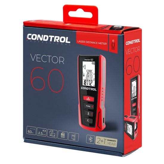 Дальномер лазерный Condtrol Vector 60 60 м (1-4-104)