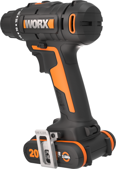 Дрель-шуруповерт аккумуляторная Worx WX100.3, 20 В Li-ion 2x2 Ач