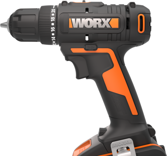 Дрель-шуруповерт аккумуляторная Worx WX100.3, 20 В Li-ion 2x2 Ач