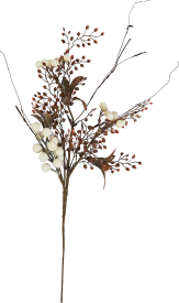 Новогоднее украшение Изделие декоративное Ветка 54x22 см цвет розово-бежевый