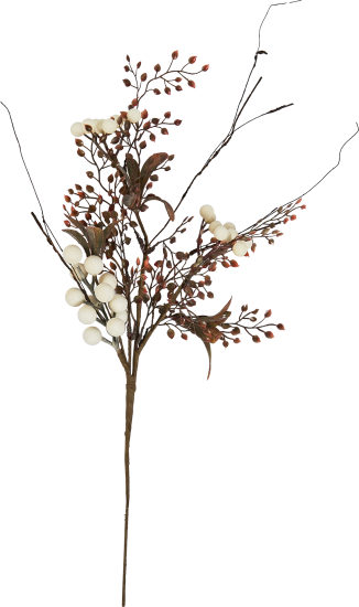 Новогоднее украшение Изделие декоративное Ветка 54x22 см цвет розово-бежевый