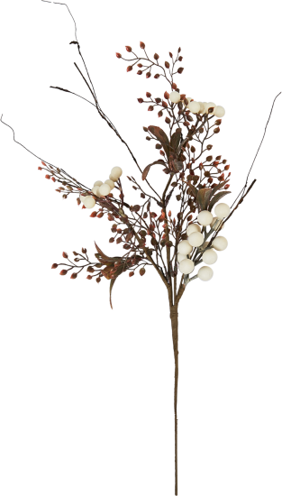 Новогоднее украшение Изделие декоративное Ветка 54x22 см цвет розово-бежевый