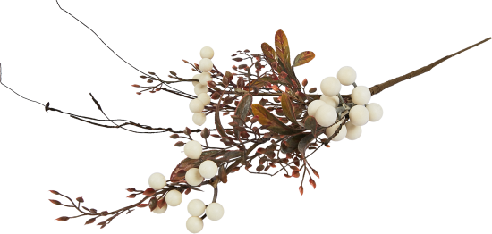 Новогоднее украшение Изделие декоративное Ветка 54x22 см цвет розово-бежевый